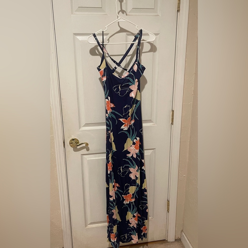 Volcom Navy Floral Maxi Dress